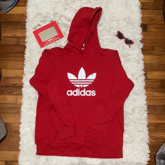 adidas Other - Adidas Large Bright Red Hoodie